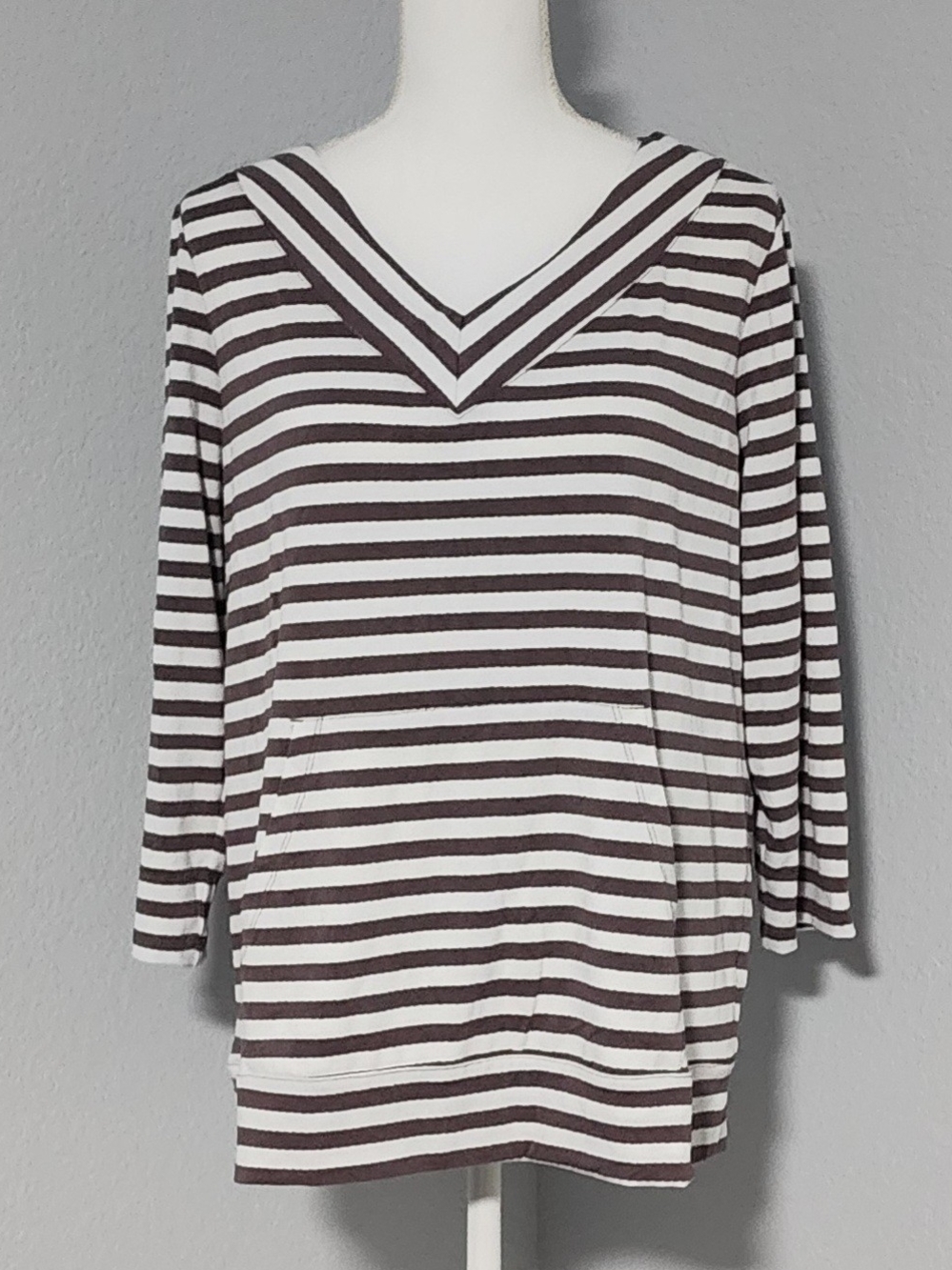 Vintage AnyBody Long Sleeve Oversized Blouse Lounge Wear Womens Size Medium